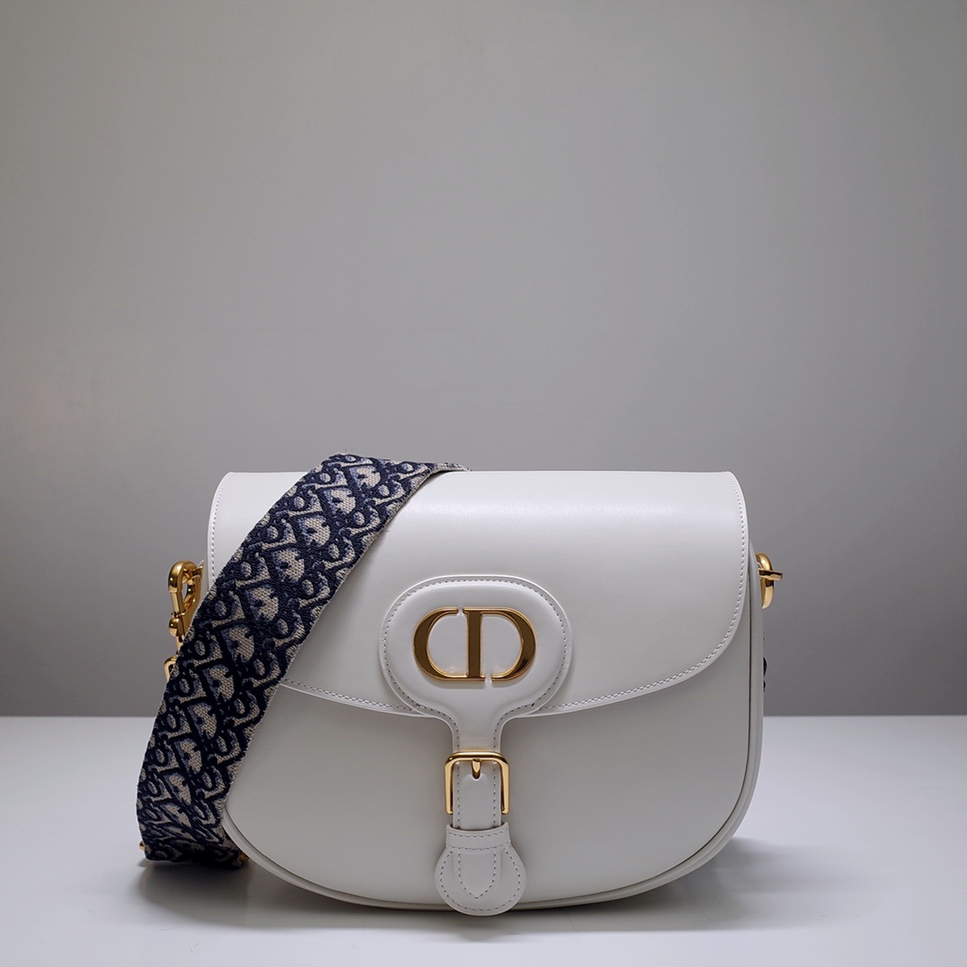 Large Dior Bobby Bag White Box Calfskin